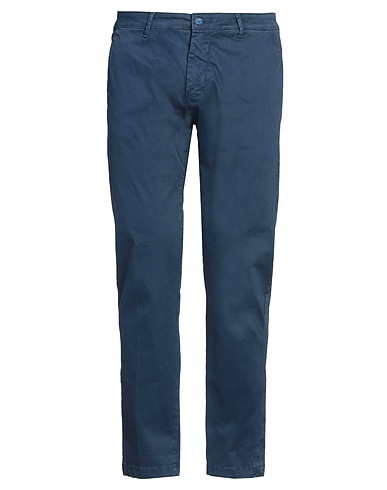 FIFTIETH Casual trouser Navy blue 97% Cotton, 3% Elastane