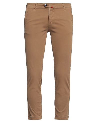 FIFTIETH Casual trouser Khaki 97% Cotton, 3% Elastane