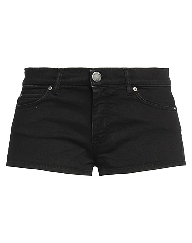 PINKO Denim shorts Black 99% Cotton, 1% Elastane