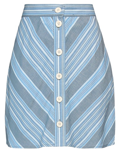 SEE BY CHLOÉ Mini skirt Sky blue 52% Cotton, 48% Linen