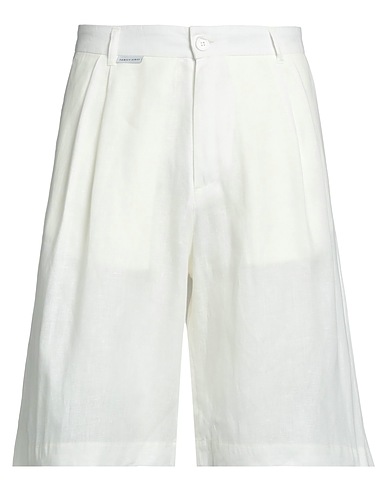 FAMILY FIRST  Milano Shorts & Bermuda White 100% Linen