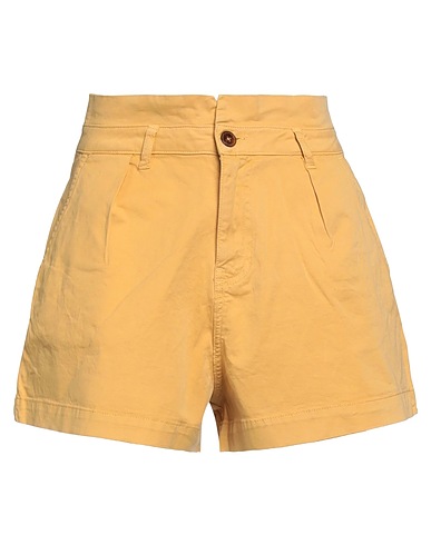 ATTIC AND BARN Shorts & Bermuda Giallo ocra 98% Cotone, 2% Elastan