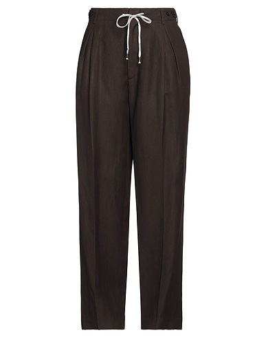 MAISON MARGIELA Casual trouser Chocolate brown 55% Wool, 45% Linen