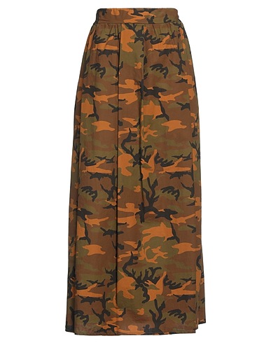 SISTE'S Long skirt Military green 100% Cotton