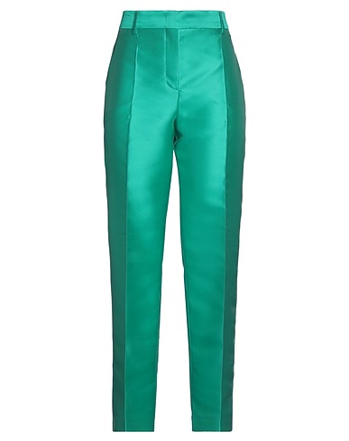 ALBERTA FERRETTI Casual trouser Green 85% Polyester, 15% Silk