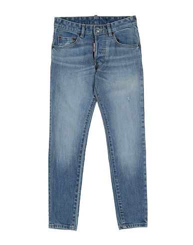 DSQUARED2 Pantaloni jeans Blu 94% Cotone, 5% Poliestere, 1% Elastan, Pelle di bovino