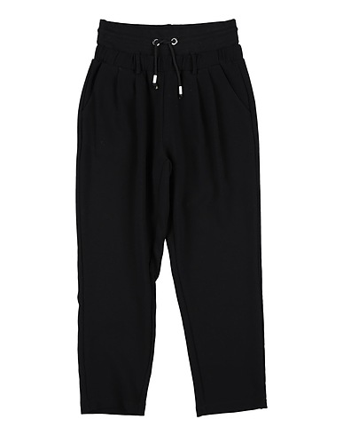 MANILA GRACE Casual trouser Black 73% Polyester, 22% Viscose, 5% Elastane, Cotton