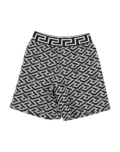 VERSACE YOUNG Shorts & Bermuda Light grey 100% Cotton, Polyester, Elastane, Polyamide