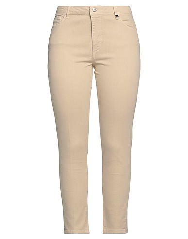 LUCKYLU  Milano Denim trousers Beige 97% Cotton, 3% Elastane