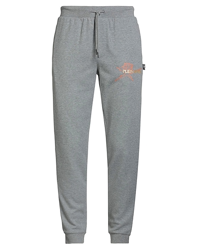 PLEIN SPORT Casual trouser GRIGIO 52% Cotton, 48% Polyester