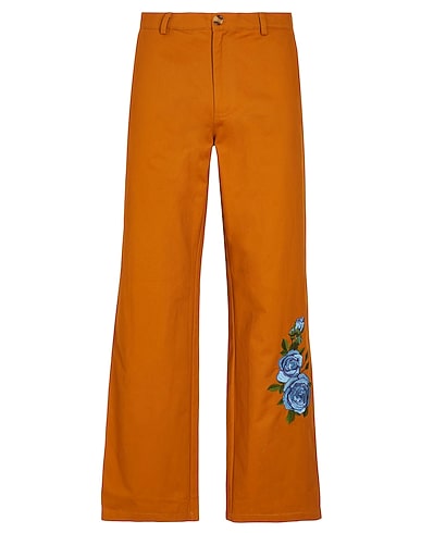 8 by YOOX Casual pants EMBROIDERED OVERSIZE PANTS Camel 100% Organic cotton