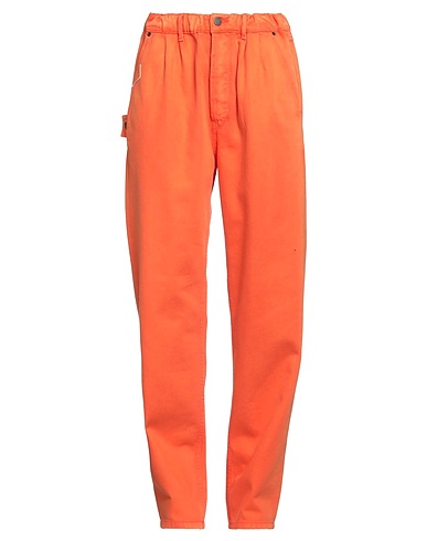 MIRA MIKATI Denim trousers Orange 100% Cotton