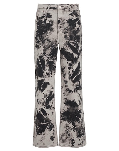 8 by YOOX Denim trousers BLEACHED 5 POCKETS JEANS Grey 100% Organic cotton