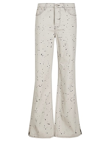 8 by YOOX Denim pants PAINTED DENIM PANTS
 Light grey 100% Organic cotton
