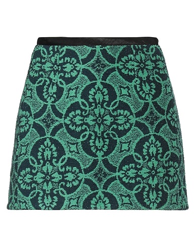 MARINE SERRE Mini skirt Green 100% Cotton, Polyester