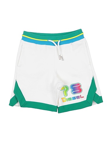 DIESEL Shorts & Bermuda White 55% Nylon, 45% Cotton, Polyester, Elastane