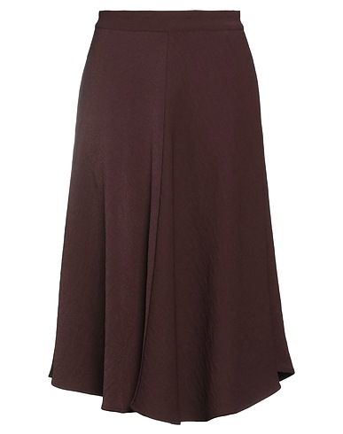CLOSED Midi skirt Dark brown 100% Polyester