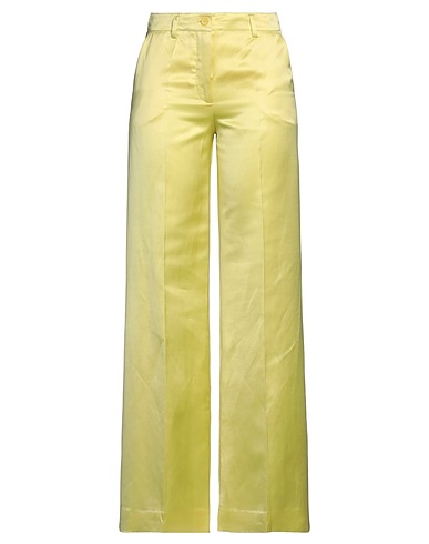 P.A.R.O.S.H. Casual trouser Pastel yellow 42% Viscose, 33% Linen, 25% Cotton