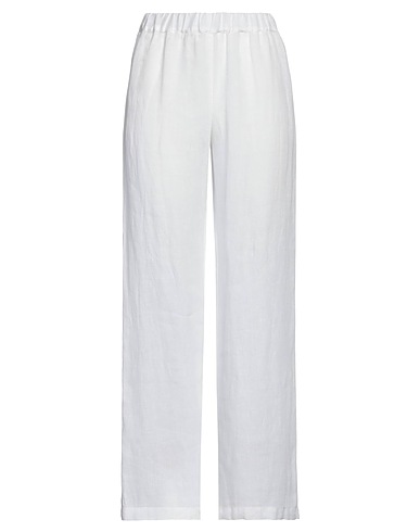 120% LINO Casual pants White 100% Linen