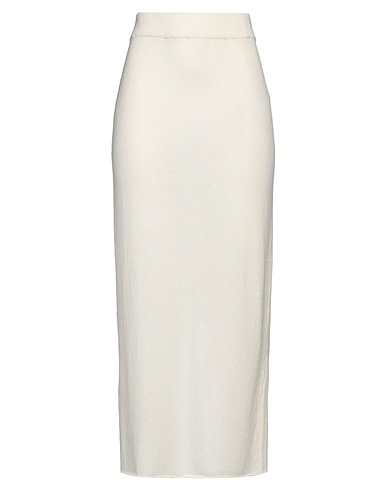 LE 17 SEPTEMBRE Long skirt Ivory 50% Wool, 40% Nylon, 5% Cashmere, 5% Camel wool