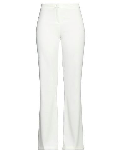 PINKO Casual pants White 98% Polyester, 2% Elastane