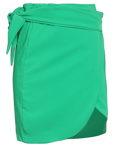KATE BY LALTRAMODA Mini skirt Light green 88% Polyester, 12% Elastane