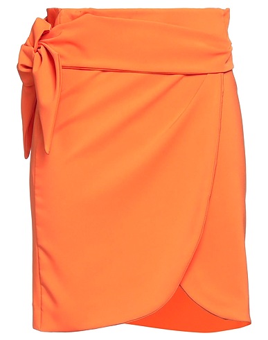 KATE BY LALTRAMODA Mini skirt Orange 88% Polyester, 12% Elastane