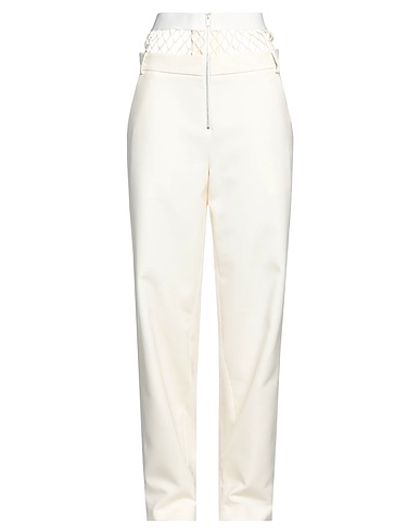 DION LEE Casual pants Ivory 52% Polyester, 41% Wool, 4% Elastane, 3% Polyamide