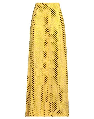ATTIC AND BARN Casual trouser Yellow 68% Viscose, 32% Silk
