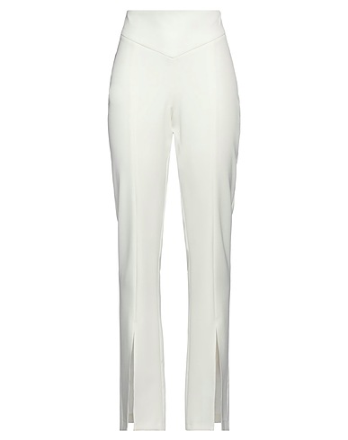 ACTUALEE Casual trouser Ivory 88% Polyester, 12% Elastane