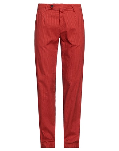 MASSIMO ALBA Casual pants Brick 73% Cotton, 27% Lyocell