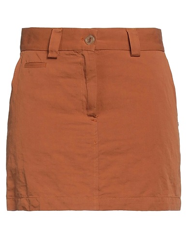 OTTOD'AME Mini skirt Camel 57% Linen, 43% Cotton