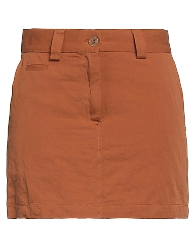OTTOD'AME Mini skirt CAMMELLO 57% Linen, 43% Cotton