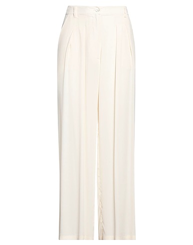 SEMICOUTURE Casual pants Beige 65% Acetate, 35% Silk