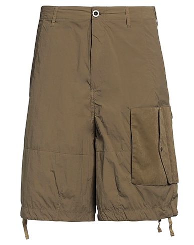 TEN C Shorts & Bermuda Military green 100% Polyamide, Polyester
