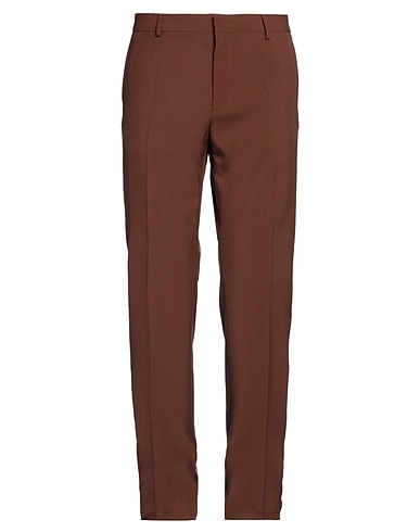 VALENTINO GARAVANI Casual pants Chocolate brown 100% Virgin Wool, Polyamide, Cotton