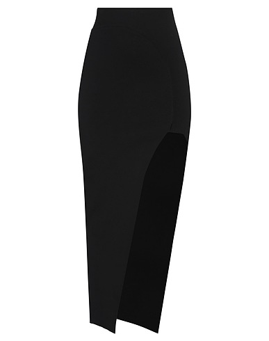 RICK OWENS Long skirt Black 63% Viscose, 27% Polyester, 7% Polyamide, 3% Elastane