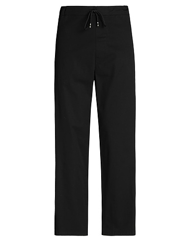 LANEUS Casual trouser Black 97% Cotton, 3% Elastane