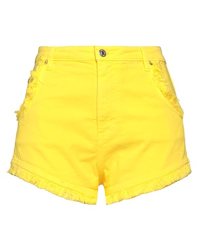 GRIFONI Shorts & Bermuda Yellow 98% Cotton, 2% Elastane