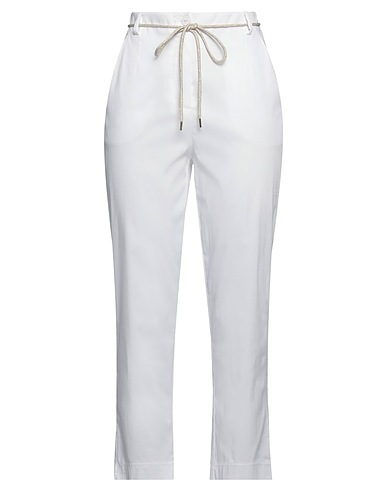 PATRIZIA PEPE Pantalone Bianco 79% Cotone, 18% Poliammide, 3% Elastan
