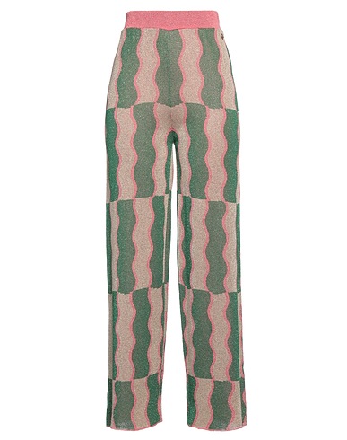 MÊME ROAD Casual trouser Green 65% Viscose, 15% Lurex®, 13% Polyamide, 7% Polyester