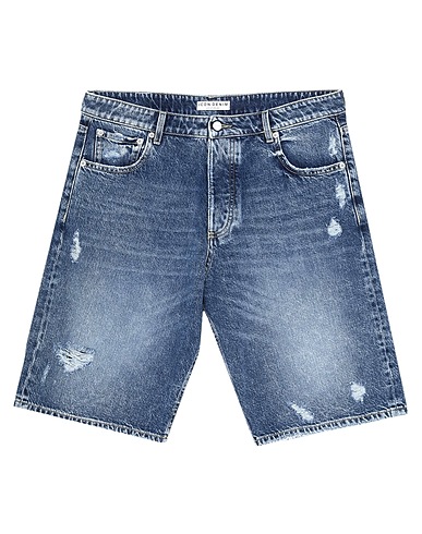 ICON DENIM Denim shorts Blue 100% Cotton