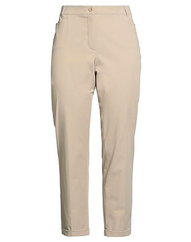 RAFFAELLO ROSSI Casual trouser Sand 47% Polyamide, 46% Cotton, 7% Elastane