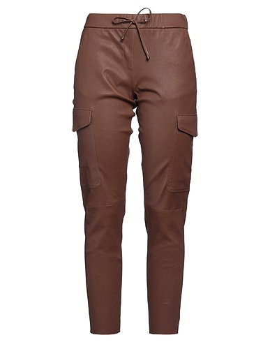NOVE Casual trouser Chocolate brown 100% Shearling