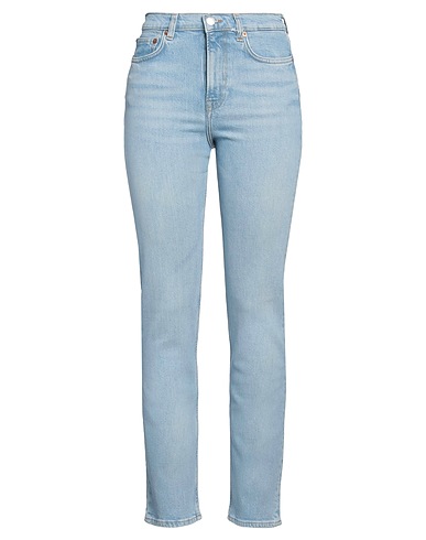 SAMSØE Φ SAMSØE Denim trousers Blue 99% Organic cotton, 1% Elastane