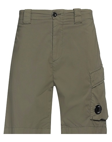 C.P. COMPANY Shorts & Bermuda Military green 65% Cotton, 28% Polyamide, 7% Elastane