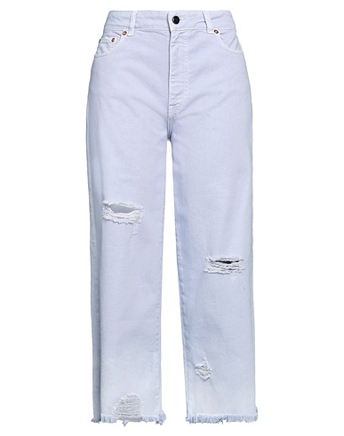 SEMICOUTURE Denim trousers Lilac 100% Cotton