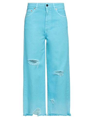 SEMICOUTURE Pantaloni jeans Turchese 100% Cotone