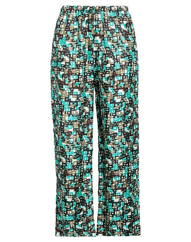 LAURA URBINATI Casual trouser Turquoise 100% Silk