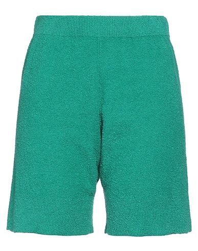 MAISON FLÂNEUR Shorts & Bermudas Grün 65% Baumwolle, 25% Polyamid, 10% Kaschmir